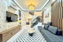 Nhà xinh lung linh 1 lầu hẻm mặt tiền hẻm 3m huỳnh tấn phát, quận 7