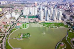 Bán biệt thự kđt thành phố giao lưu 209m, 2 mt 11m mặt trước đường rộng mặt sau vườn hoa