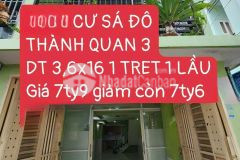 Nhà bán 57,6 m2 2 tầng cư xá đô thành p4q3 7.6 tỷ