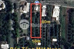 Vườn sầu riêng 1491m2, cách chợ trường long a khoảng 800m. có 100m thổ cư