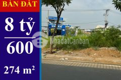 Bán đất nhà bè góc 2 mặt tiền đường đào sư tích, xã phước lộc, diện tích 274 m2