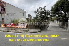 Bán đất thị trấn hưng hà, thái bình 500m2 18,5trm2 0933 018 467 0978 787 009