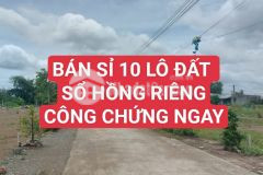 Bán sỉ 10 lô đất giá chỉ 9 triệum2 thổ cư 100 sổ hồng riêng công chứng ngay