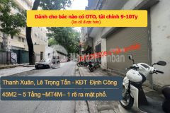 Nhà dân xây cho khách có oto phố lê trọng tấn,trong khu đô thị 45m25tầng5pn kdoanh, giá hợp lý