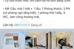 Bán nhà đường hồ bún xáng ninh kiều