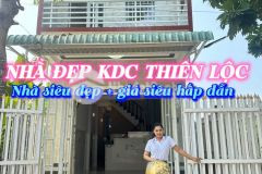 Cg.nhà đẹp giá hấp dẫn có lối đi bên hông 1 trệt 1 lầu 4 phòng kdc thiên lộc