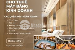 Cho thuê mặt bằng kinh doanh các quận nội thành hà nội
