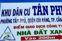 Bán nền đường b7 kdc tân phú, quận cái răng, tp cần thơ. vị trí đối diện công viên