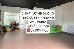 Cho thuê mặt bằng ngô quyền ngang 7m