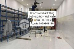 Cho thuê nhà 3 tầng 293 hoà xuân
