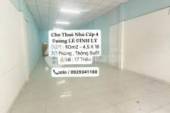 Cho thuê nhà cấp 4 đường lê đình lý gần nguyễn tri phương