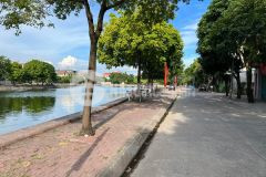 Bán đất mặt phố đoàn nhữ hài, view hồ hòa bình, tp hd, 90m2, mt 5m, gần đường thanh niên
