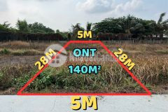 Đất thổ cư xã bình lãng, tân trụ, long an. cách nhựa tl833 vô 50m dt 5 x 28 140m2 thổ cư