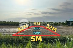 Đất thổ cư mt kênh lộ đình nhựa 6m bình trinh đông diện tích 5x32m 160m2 thổ cư giá bán 850tr