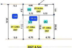 Cưc hiêm lô liên kê khoai châu, hưng yên chi 1,3 ty, gân vanh đai 4
