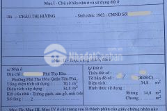 35m2 hẻm thông phú thọ hoà, ngang 5m nở hậu, 3.69 tỷ