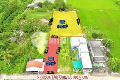 Bán nền thổ lúa 1700m2 có 6x25 thổ mt nguyễn thị tầm gần chợ bình lãng tại tân trụ tỉnh tây ninh