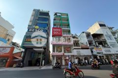 Cho thuê nhà góc 2 mt đường nguyễn trãi quận 5.kc 7 tầng.giá 350tr