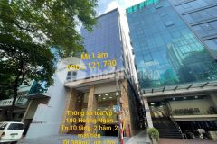 Cho thuê tòa văn phòng 10 tầng mp hoàng ngân, dt 420m2, mt 14m.vị trí lô góc. giá 600trth