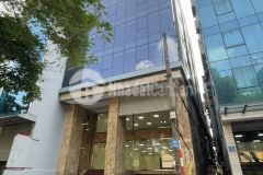 Cho thuê tòa văn phòng 10 tầng mp hoàng ngân dt 420m2 mt 14m.lô góc. giá 600trth