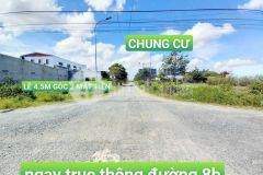 Góc hiếm có thông thẳng ra chung cư bán nền góc 2 mặt tiền 90m2 vị trí đẹp đường số 8