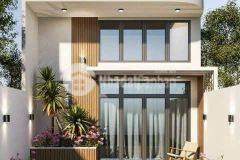 Bán căn nhà trệt lửng đang xây dựng 3 phòng ngủ thiết kế hiện đại mặt tiền lộ giới 28m