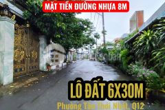 Bán đất thổ cư phường tân thới nhất, q12 mặt tiền 8m 6x30m. gần 3 trường học quốc tế