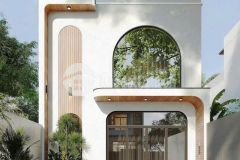 Chủ gửi bá.n nhà trệt lửng mới đẹp với thiết kế hiện đại sang trọng mặt tiền lộ giới 28m đường a4