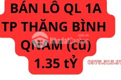 Cần bán lô đất mặt tiền ql1a bình nguyên, thăng bình, quảng nam giá chỉ 1.350 tr