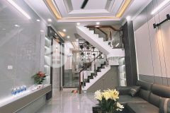 Hẻm xe tải khu phân lô nhà mới 4 tầng đẹp thới an q12