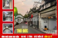 Bán nhà 66m2 hiệp bình phước giá rẻ bất ngờ chỉ 4.6 tỷ sổ đủ