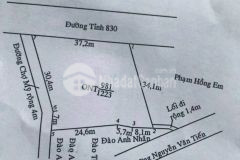 Bán đất 2 mặt tiền tl 830, xã mỹ lệ, cần đước dt 1223m2 full thổ giá hạ còn 13,5 tỷ