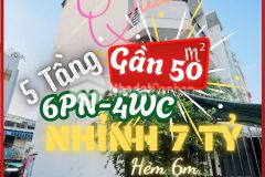 Nhà q.8 48m², 5 tầng nơ hâu, nhỉnh 7 tỷ, lô góc 2 mặt hẻm ô tô âu dương lân