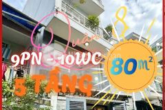 Nhà nơ hâu 80m² quân 8, 5 tầng, nhỉnh 8 tỷ, 9pn, 10wc, bình đông