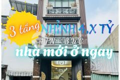 Nhà mơi ơ ngay q.8, 35m², 3 tầng, 4.x tỷ hẻm 4m ba đình, nha chinh chu 0918846608