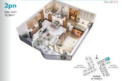 Căn góc 2pn 4 hacom tower nam khánh hòa giá 3 tỷ xx sở hữu lâu dài