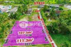 Bán nền thổ 5x22 mt đỗ văn đảnh 4m cách tl833 80m đường đan thông tại xã vàm cỏ tỉnh tây ninh