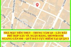 Bán nhà mặt tiền thụt quận 3 tp.hcm, bề ngang lớn, giá đầu tư cực tốt