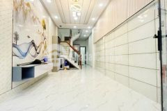 Nhà mới đẹp sát mặt tiền q6 4pn 2wc hướng tây shr 5.x tl