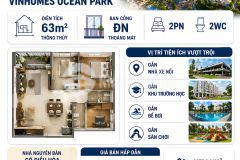 Căn 2pn2wc rẻ nhất dòng căn 2pn2wc giá chỉ 3,82 tỷ tại vinhomes ocean park