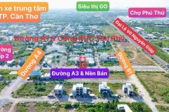 Cg. nền đẹp 100m2 giá rẻ hiếm có mặt tiền lộ giới 28m, đường a3 gần trường cấp 2 kdc tân phú