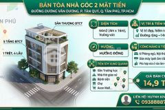Bán nhà mặt tiền tân quý tân phú, gốc 2 mt 5 tầng mới 100, 4x16, 6pn