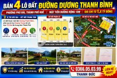 Giá chỉ từ 1,x tỷ đồng sở hữu ngay đất mặt tiền đường 15m tại phú bài, tp huế