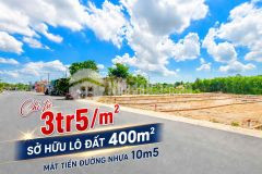 Đất 400m² mặt tiền đường nhựa 10m5 chỉ từ 3,5trm²