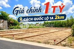 Lô đất mặt tiền đường nhựa 10m5 gần ql1a giá chỉ 1ty090