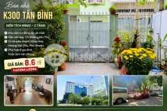Bán nhà k300 tân bình diện tích siêu rộng 86m2, sẵn kết cấu, giá quá tuyệt vời.