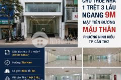 Cho thuê toà nhà đẹp mặt tiền đường mậu thân cần thơ gần siêu thị lotte