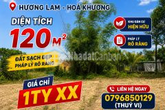Cần bán nhanh lô đất hương lam hoà khương