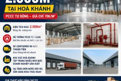 Cho thuê nhà kho 2.000m² tại hoà khánh pccc tự động giá chỉ 70km²