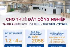 Hơn 1,4ha đất công nghiệp tại kcn hòa bình phù hợp sản xuất thức ăn chăn nuôi, phối trộn phân bón